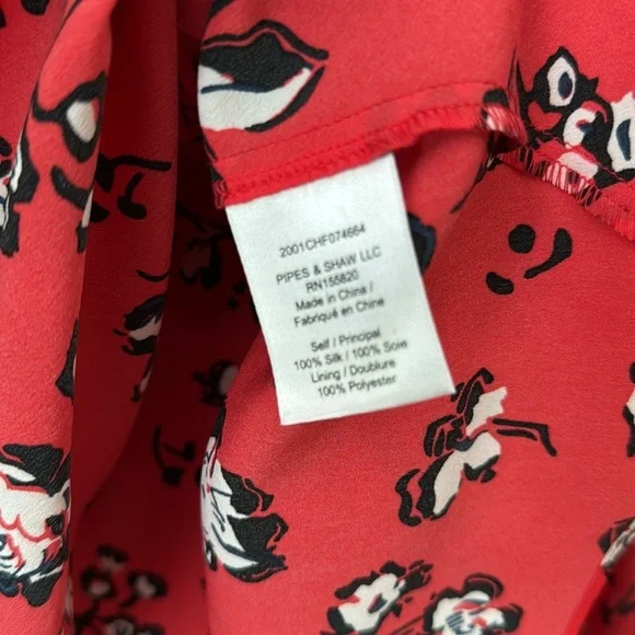 VERONICA BEARD Floral Silk Top, Size 6 - Picture 11 of 16